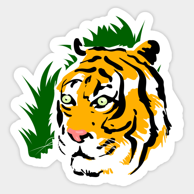 Tiger Sticker by Tapan